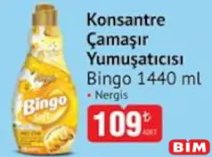 BİNGO KONSANTRE ÇAMAŞIR YUMUŞATICISI 1440 ML